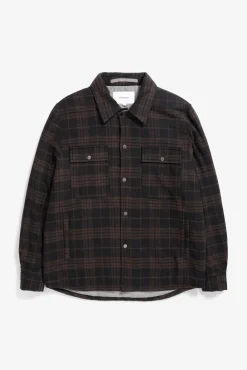 Hjalmer Insulated Wool Check Overshirt