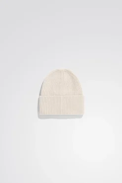 Merino Lambswool Rib N Logo Beanie