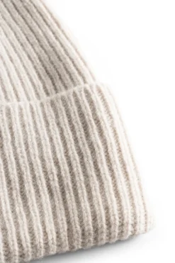 Merino Lambswool Rib N Logo Beanie