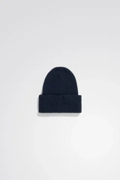 Merino Lambswool Rib N Logo Beanie
