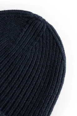 Merino Lambswool Rib N Logo Beanie