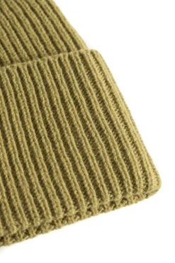 Merino Lambswool Rib N Logo Beanie