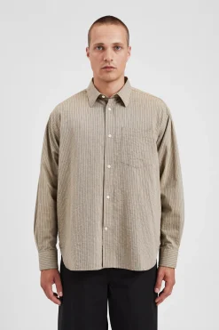 Mo Oversized Striped Shirt