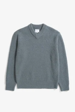 Rasmus Relaxed Brushed V-Neck Sweater