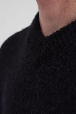 Rasmus Relaxed Brushed V-Neck Sweater