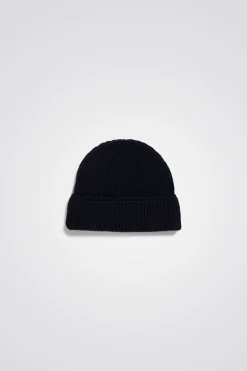 Wool Cotton Rib Beanie